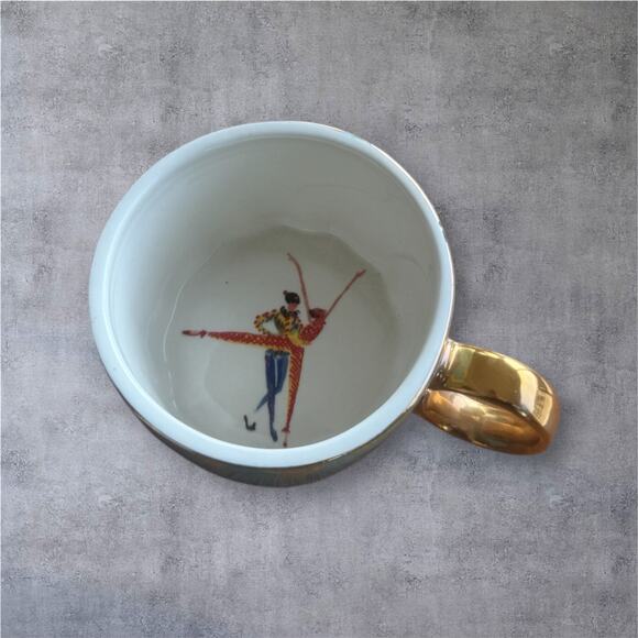 Anthropologie Pauline de Roussy de Sales Nutcracker Dancers Mug Xmas Turquoise - Picture 5 of 6